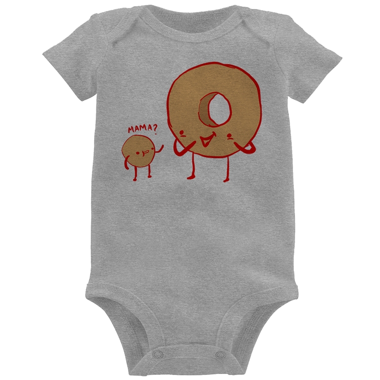Body Bebê Donuts - Cinza