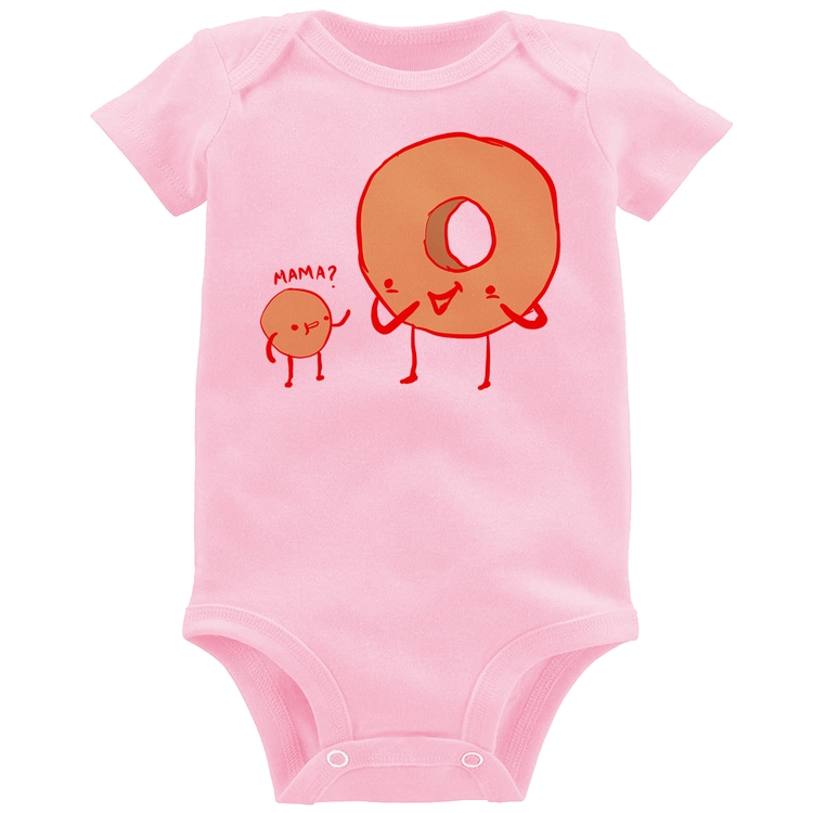 Body Bebê Donuts - Rosa Bebê