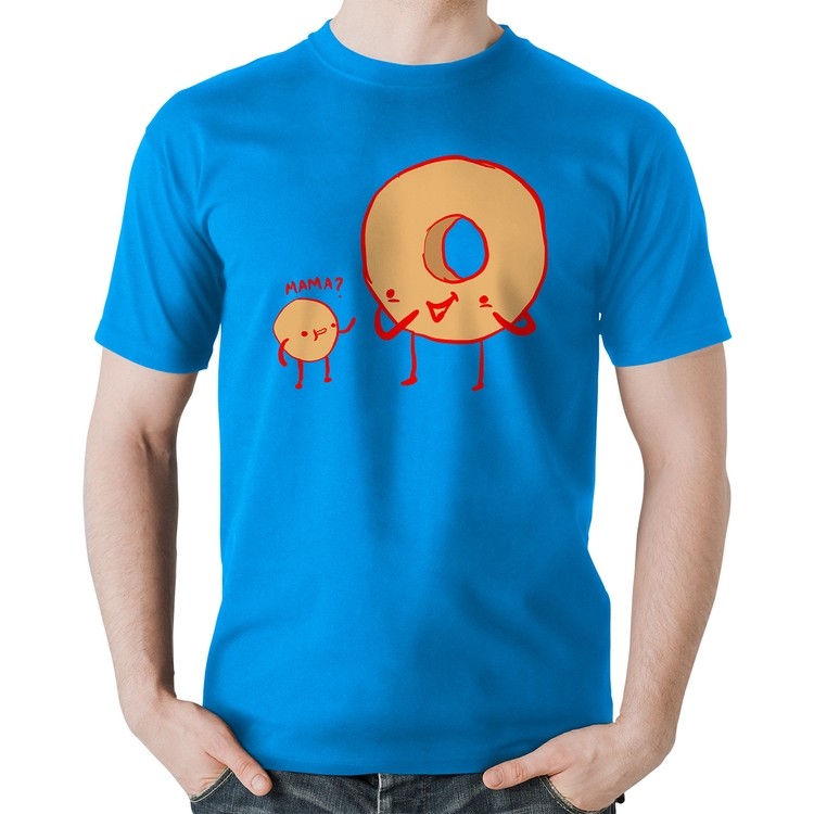 Camiseta Algodão Donuts - Azul