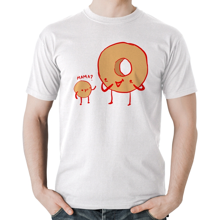 Camiseta Algodão Donuts - Branca