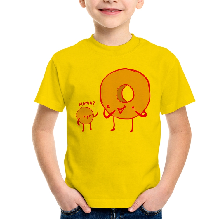 Camiseta Infantil Donuts - Amarela