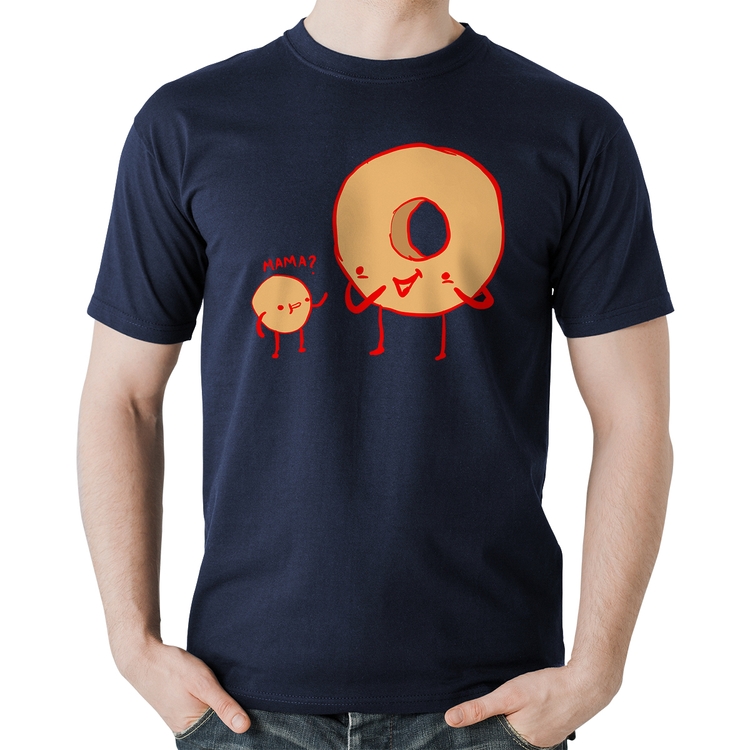 Camiseta Algodão Donuts - Marinho
