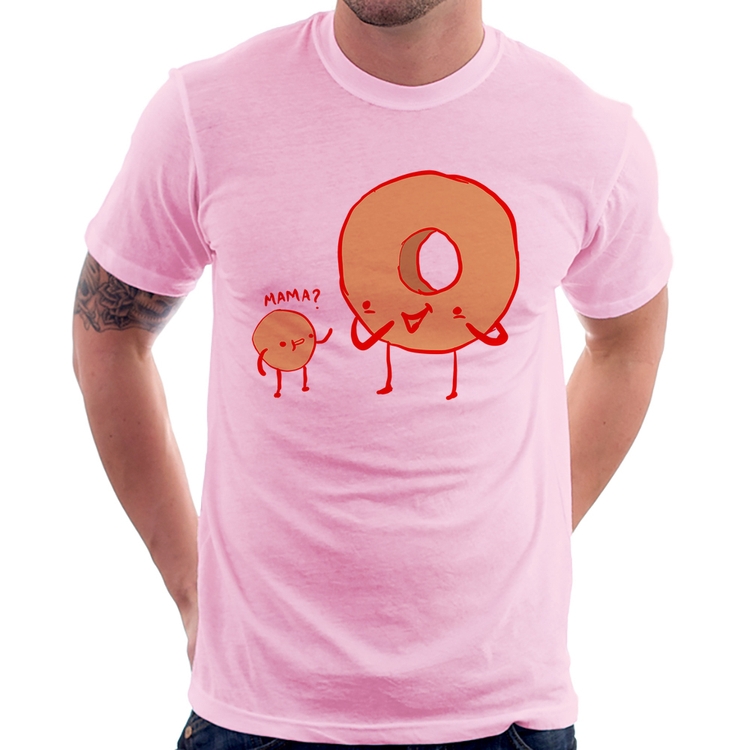 Camiseta Donuts - Rosa Bebê