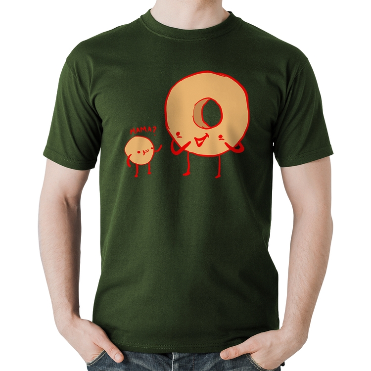 Camiseta Algodão Donuts - Musgo