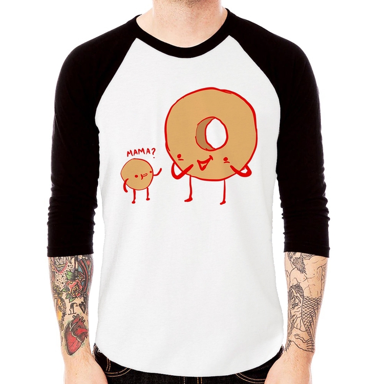 Camiseta Raglan Donuts Manga 3/4