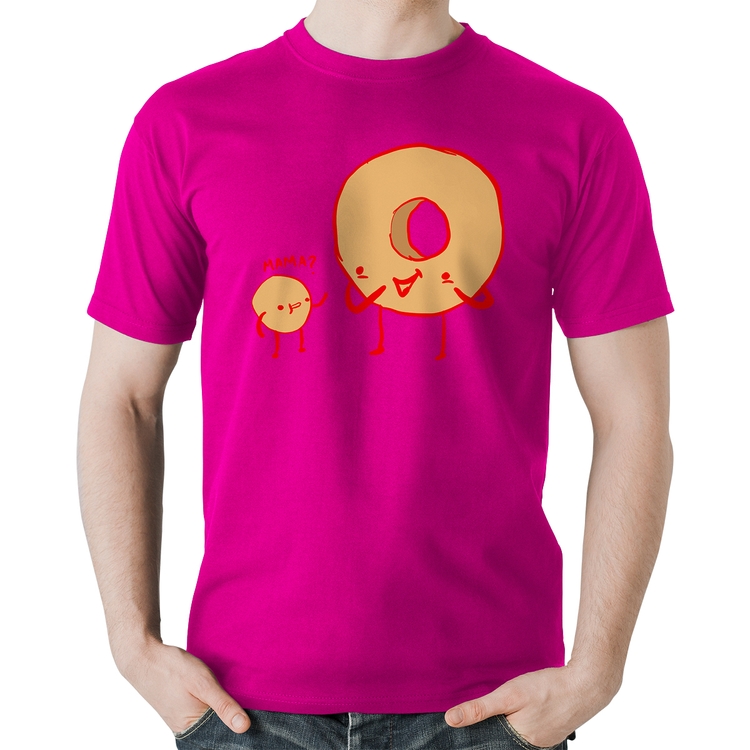 Camiseta Algodão Donuts - Rosa