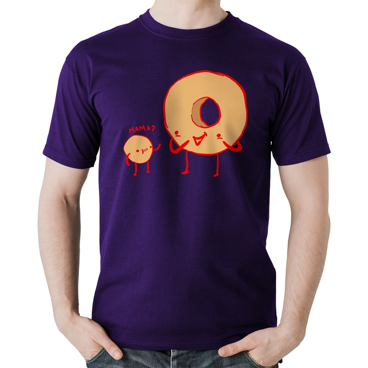 Camiseta Algodão Donuts - Roxa