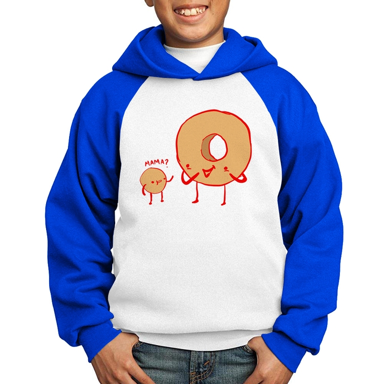 Moletom Infantil Donuts - Branco/Azul