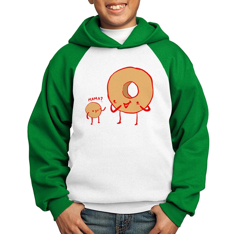 Moletom Infantil Donuts - Branco/Verde