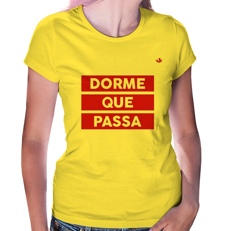 Baby Look Dorme que passa - Amarela