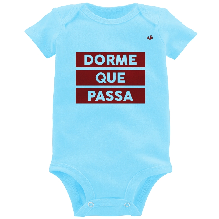 Body Bebê Dorme que passa - Azul Bebê