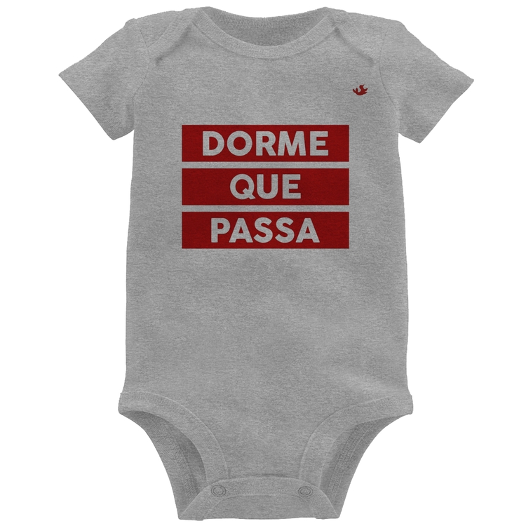 Body Bebê Dorme que passa - Cinza