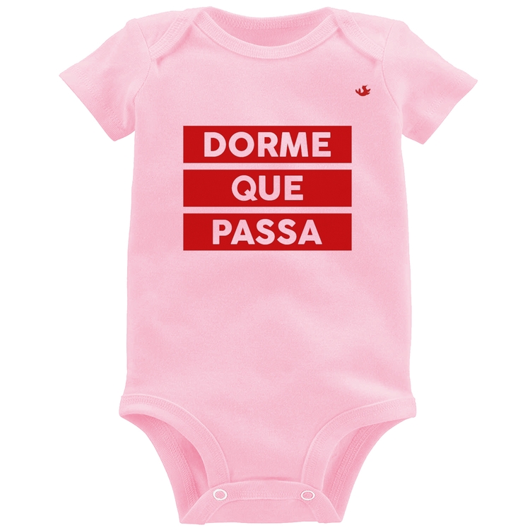 Body Bebê Dorme que passa - Rosa Bebê