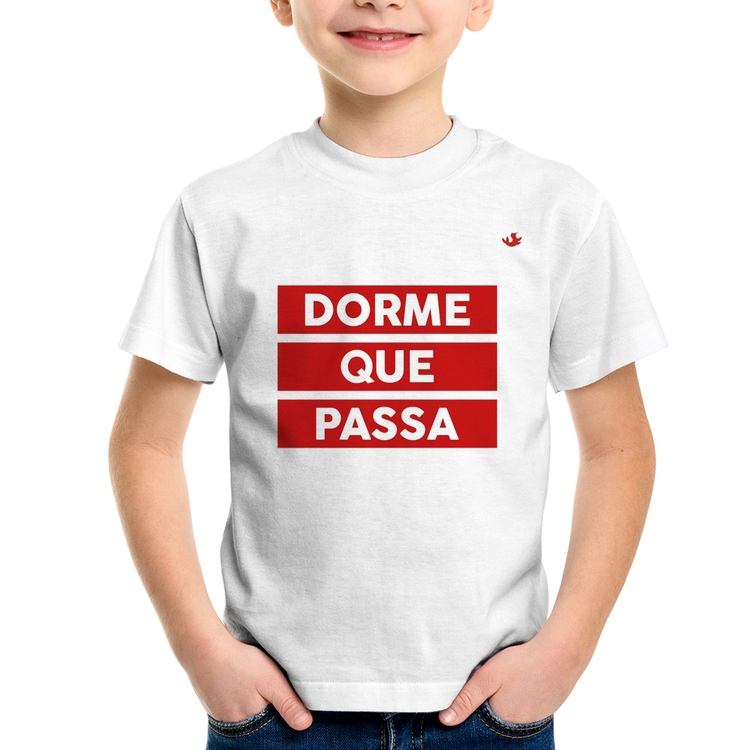 Camiseta Infantil Dorme que passa