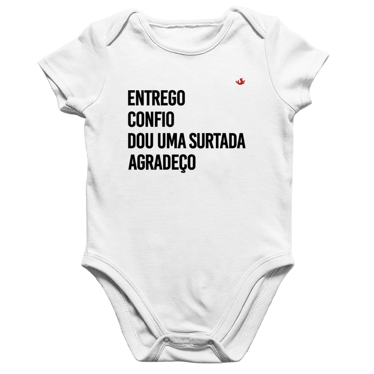 Body Bebê Algodão Dou uma surtada - Branco