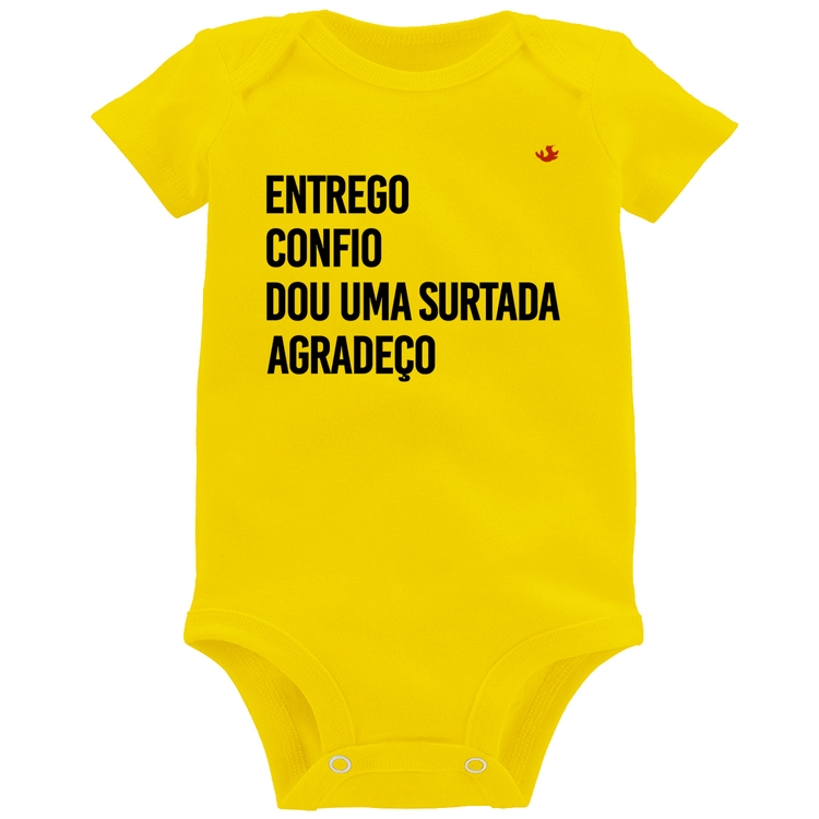 Body Bebê Dou uma surtada - Amarelo