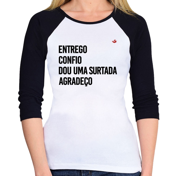 Baby Look Raglan Dou uma surtada Manga 3/4