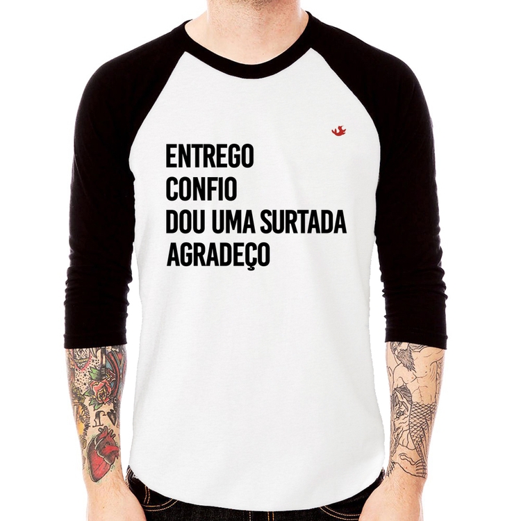 Camiseta Raglan Dou uma surtada Manga 3/4
