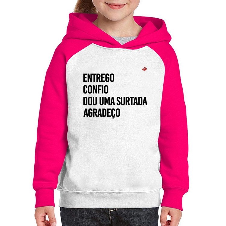 Moletom Infantil Dou uma surtada - Branco/Rosa