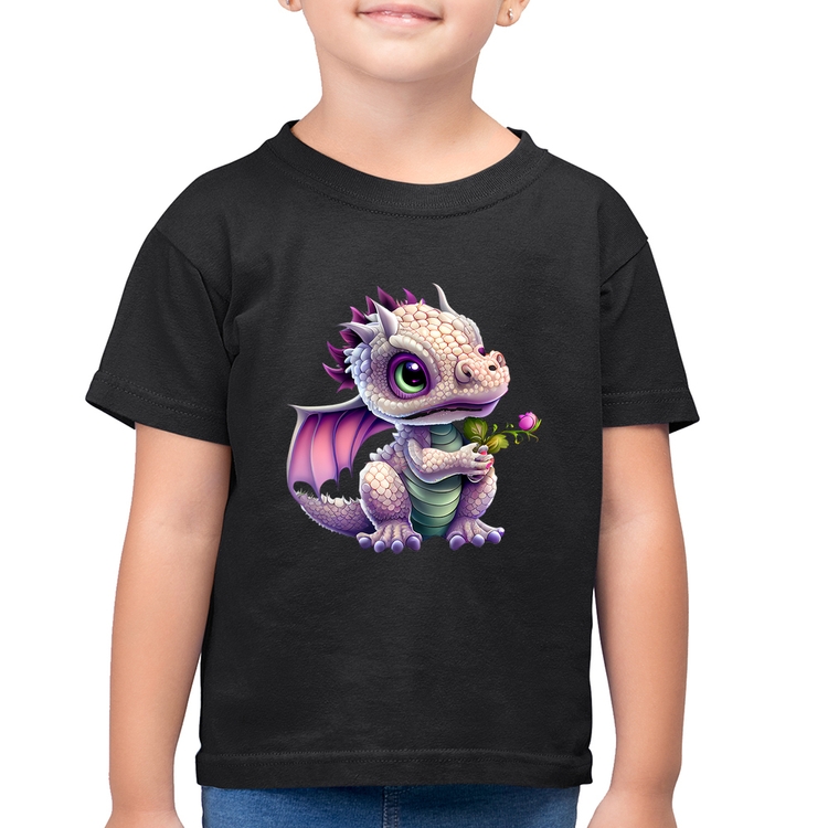 Camiseta Algodão Infantil Dragão Bebê