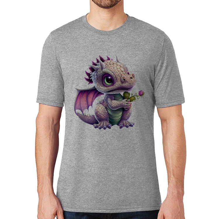 Camiseta Dragão Bebê - Cinza
