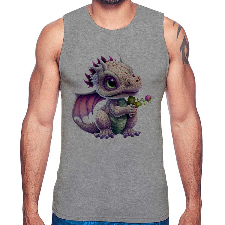 Regata Dragão Bebê - Cinza