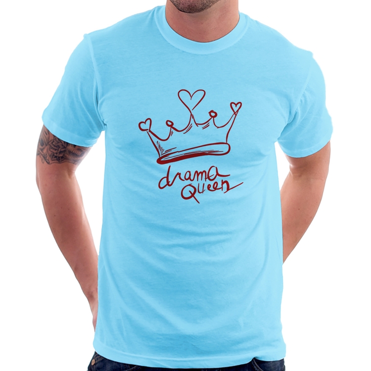 Camiseta Drama Queen - Azul Bebê