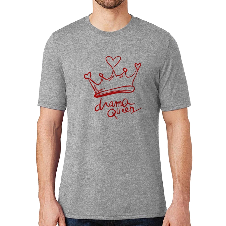 Camiseta Drama Queen - Cinza