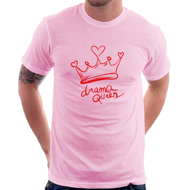 Camiseta Drama Queen - Rosa Bebê