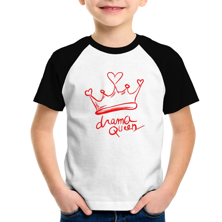Camiseta Raglan Infantil Drama Queen