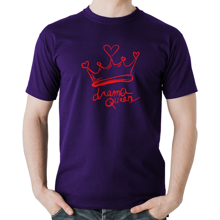 Camiseta Algodão Drama Queen - Roxa