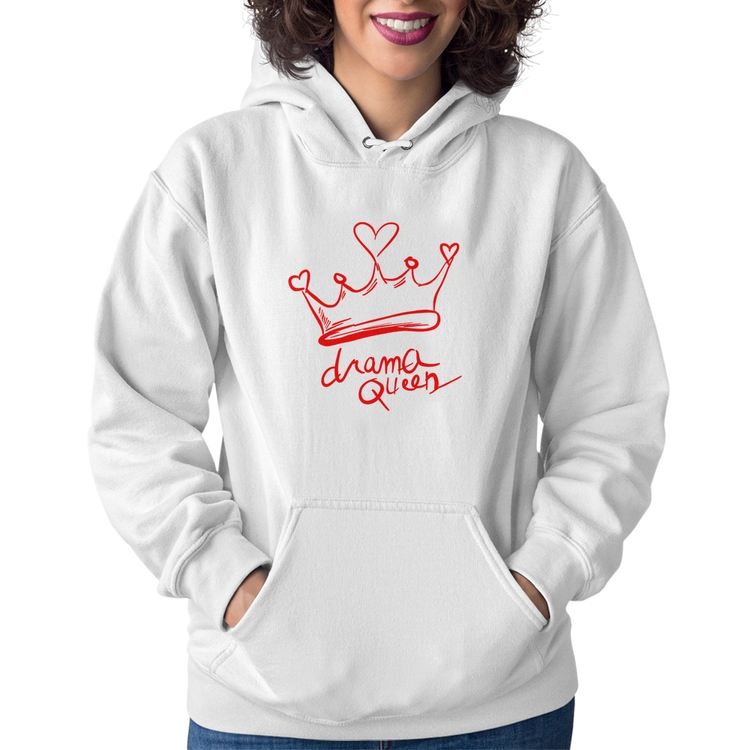 Moletom Feminino Drama Queen - Branco