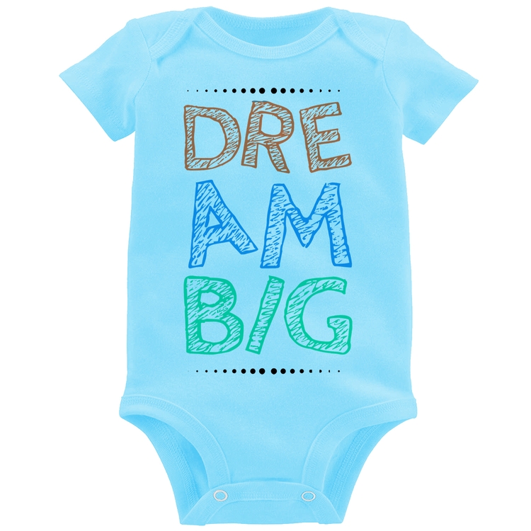 Body Bebê Dream Big - Azul Bebê