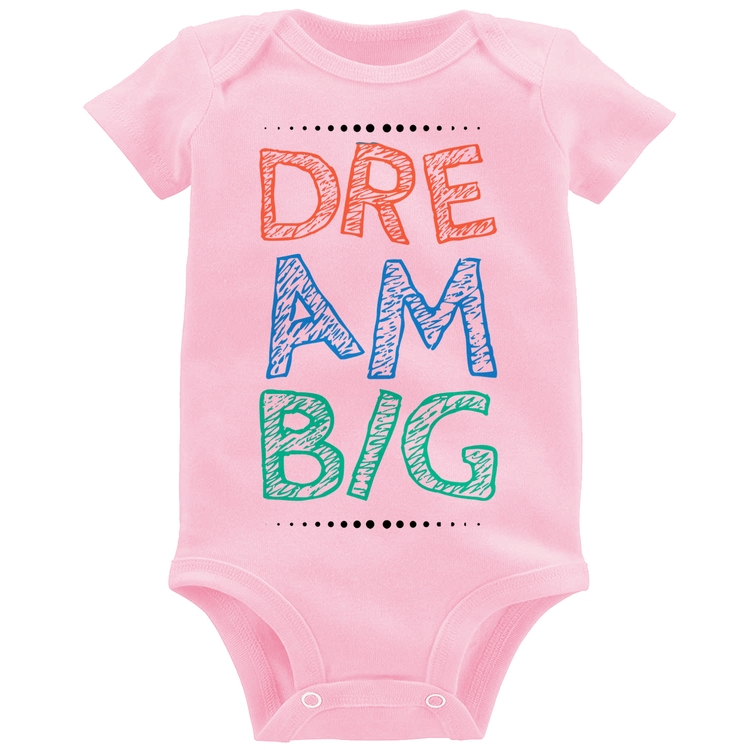 Body Bebê Dream Big - Rosa Bebê