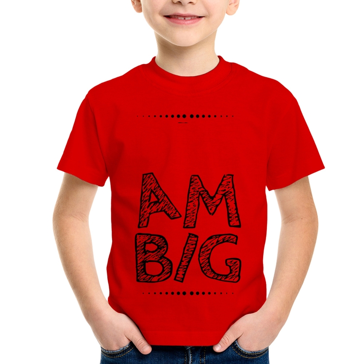 Camiseta Infantil Dream Big - Vermelha