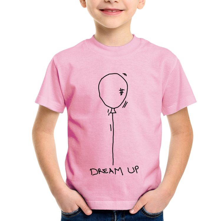 Camiseta Infantil Dream Up - Rosa Bebê