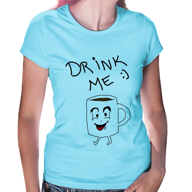 Baby Look Drink Me - Azul Bebê