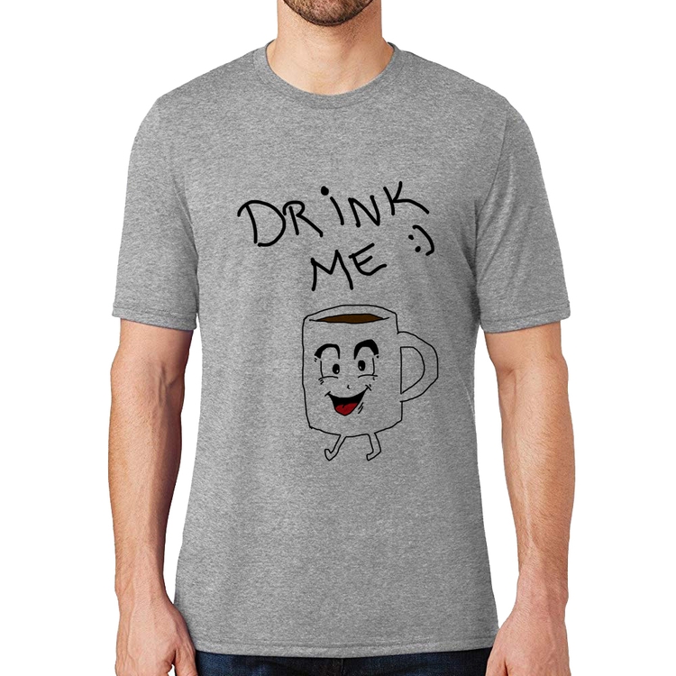 Camiseta Drink Me - Cinza