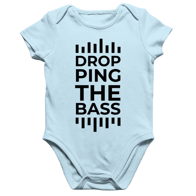 Body Bebê Algodão Dropping The Bass - Azul Bebê