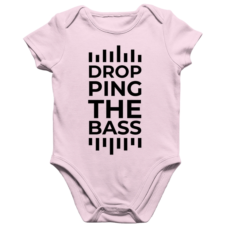 Body Bebê Algodão Dropping The Bass - Rosa Bebê