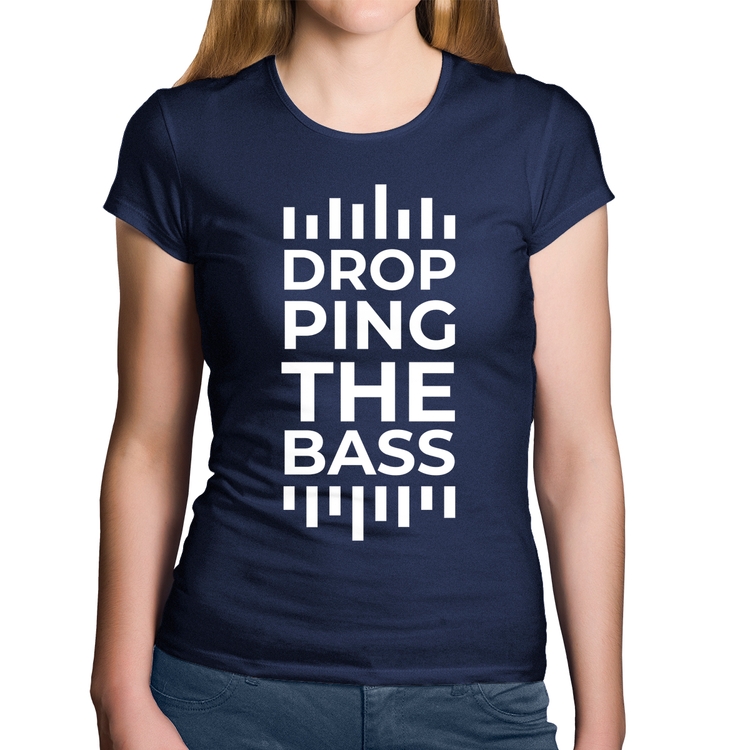 Baby Look Algodão Dropping The Bass - Marinho