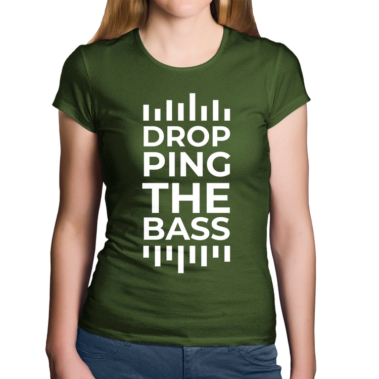 Baby Look Algodão Dropping The Bass - Musgo