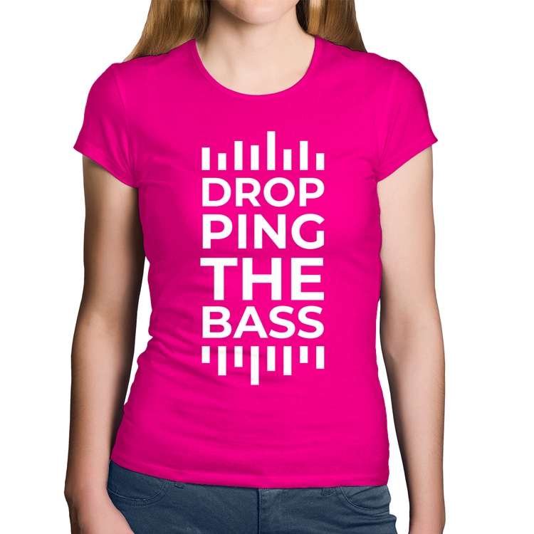 Baby Look Algodão Dropping The Bass - Rosa