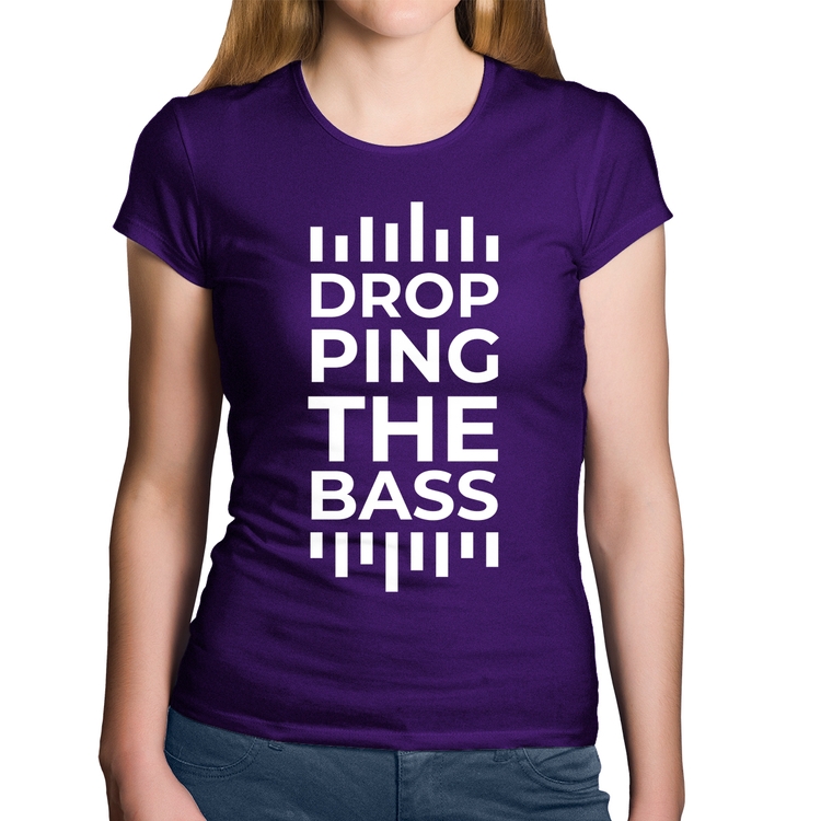 Baby Look Algodão Dropping The Bass - Roxa