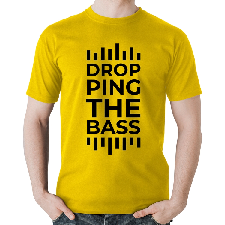 Camiseta Algodão Dropping The Bass - Amarela