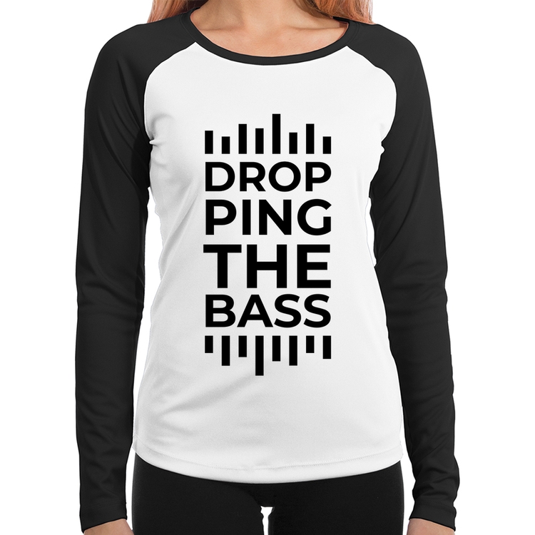 Baby Look Raglan Dropping The Bass Manga Longa