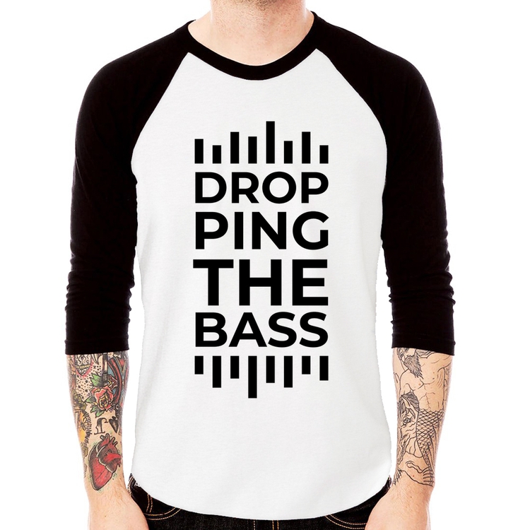 Camiseta Raglan Dropping The Bass Manga 3/4