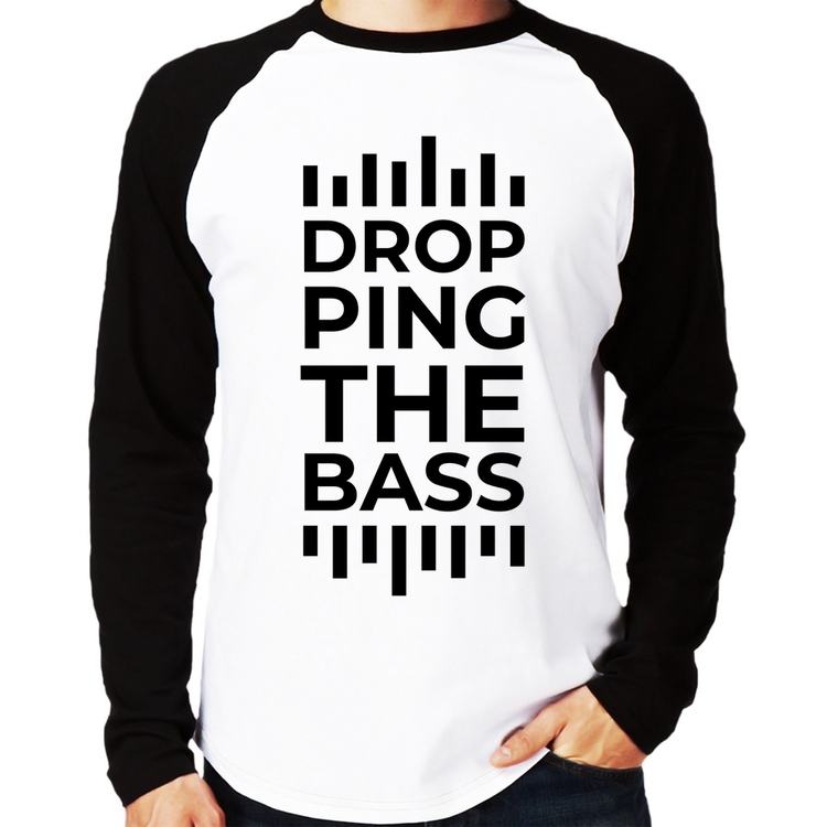 Camiseta Raglan Dropping The Bass Manga Longa