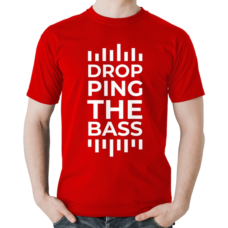Camiseta Algodão Dropping The Bass - Vermelha