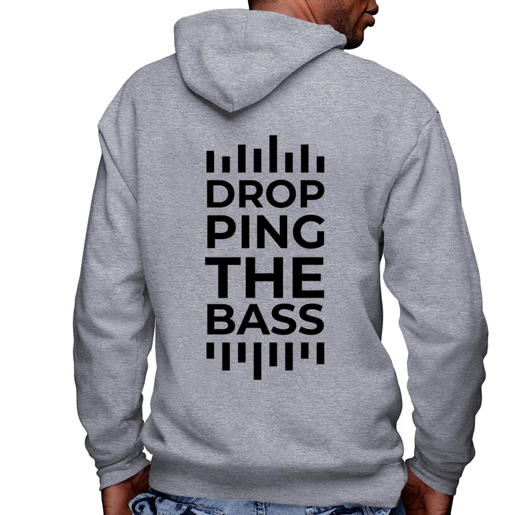 Blusa Moletom Dropping The Bass Masculina com Capuz e Zíper - Mescla